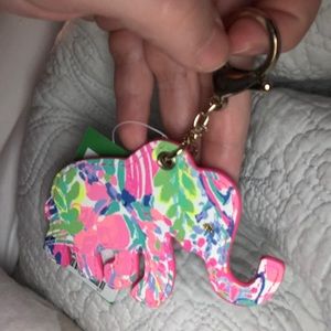 Lilly Pulitzer elephant key chain NWT